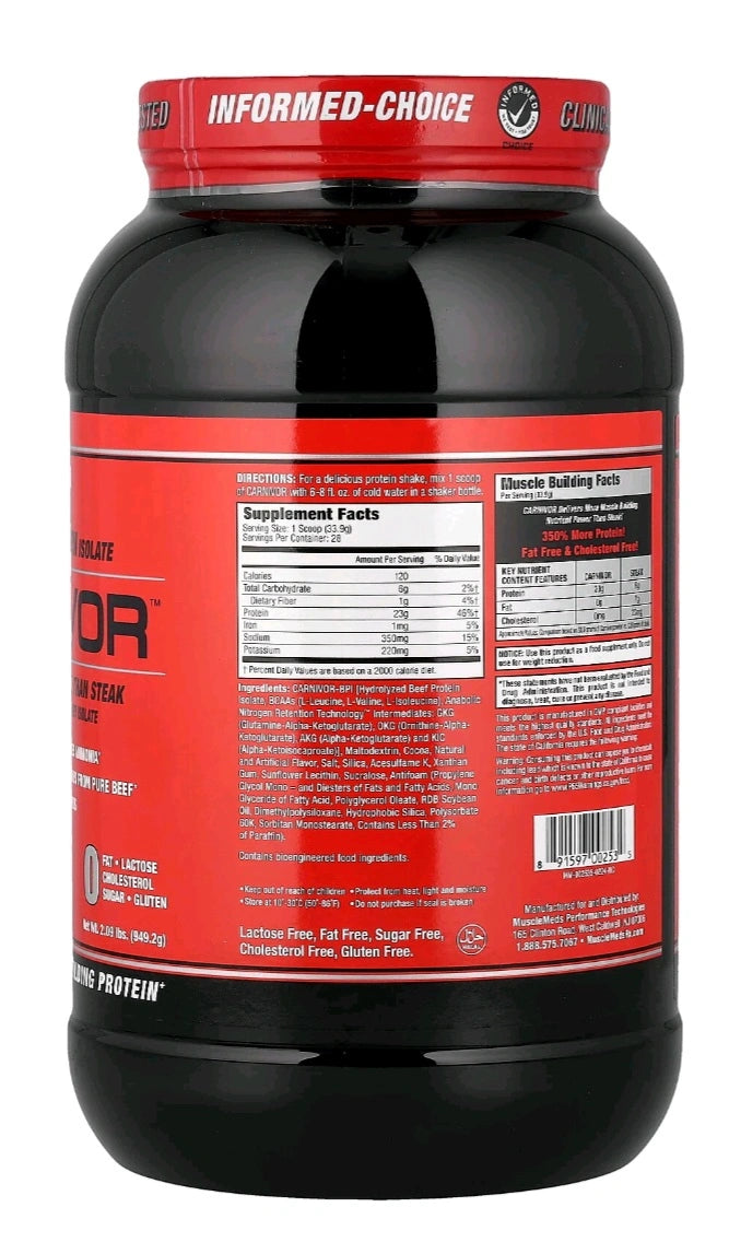 Carnivor Beef Protein Isolate 2 lbs – MuscleMeds