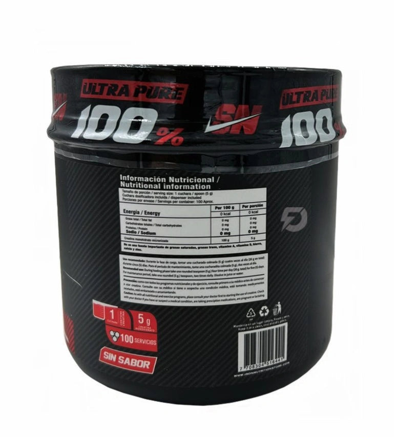 Creatina Ultra Pure 100% Monohidratada - 100 Servicios